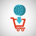 Ecommerce with globe earth connection