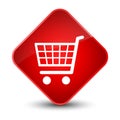 Ecommerce icon elegant red diamond button Royalty Free Stock Photo