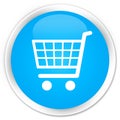 Ecommerce icon premium cyan blue round button Royalty Free Stock Photo