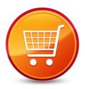 Ecommerce icon special glassy orange round button