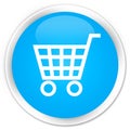 Ecommerce icon premium cyan blue round button Royalty Free Stock Photo