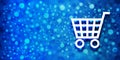 Ecommerce icon special glossy bokeh blue banner background glitter shine illustration Royalty Free Stock Photo