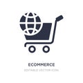 ecommerce icon on white background. Simple element illustration from Social media marketing concept