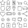 Ecommerce icons set, simple line icons Royalty Free Stock Photo