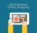 Ecommerce Illustration. Online Shopping Illustration. Flat design.