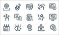 Ecommerce line icons. linear set. quality vector line set such as refund, premium quality, fast delivery, online shopping, save Royalty Free Stock Photo