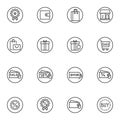 Ecommerce line icons set Royalty Free Stock Photo