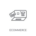 Ecommerce linear icon. Modern outline Ecommerce logo concept on