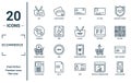 ecommerce linear icon set. includes thin line buy, transfer, shopping cart, atm machine, card machine, basket, debit payment icons