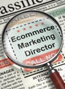Ecommerce Marketing Director Wanted. 3D.