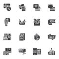 Ecommerce marketing vector icons set