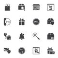 Ecommerce marketing vector icons set