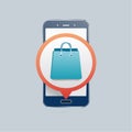 Ecommerce and Mobile Shopping Concept Illustration Royalty Free Stock Photo