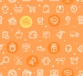 Ecommerce Online Service Pattern Background. Vector