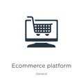 Ecommerce platform icon vector. Trendy flat ecommerce platform icon from general collection isolated on white background. Vector