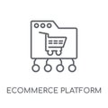 ecommerce platform linear icon. Modern outline ecommerce platfor