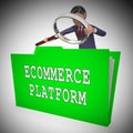 Ecommerce Platform Virtual Marketplace Portal 3d Rendering