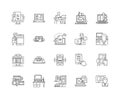 Ecommerce services line icons, signs, vector set, outline illustration concept Royalty Free Stock Photo