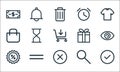 Ecommerce starter pack line icons. linear set. quality vector line set such as check, wrong, discount, search, menu, bag, gift, Royalty Free Stock Photo