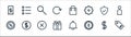 Ecommerce starter pack line icons. linear set. quality vector line set such as price tag, compass, gift, discount, secure, search