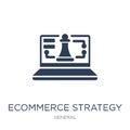 ecommerce strategy icon. Trendy flat vector ecommerce strategy i Royalty Free Stock Photo