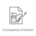 ecommerce strategy linear icon. Modern outline ecommerce strateg