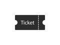 Ecommerce, ticket icon. Vector illustration, flat design. Royalty Free Stock Photo