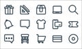 ecommerce ui line icons. linear set. quality vector line set such as software, shopping cart, typing, card holder, chair,