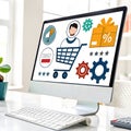 Ecommerce website user dashboard icon