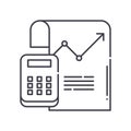 Econometrics icon, linear isolated illustration, thin line vector, web design sign, outline concept symbol with editable