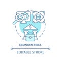 Econometrics turquoise concept icon
