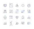 Economic augmentation line icons collection. Investment, Trade, Growth, Expansion, Prosperity, Development, Innovation