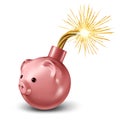 Economic Bomb Royalty Free Stock Photo