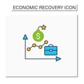 Economic boom color icon Royalty Free Stock Photo