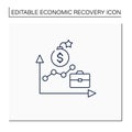 Economic boom line icon Royalty Free Stock Photo