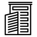 Economic building icon outline vector. Social governance