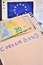 Economic coronabond text concept help money euro business Royalty Free Stock Photo