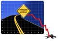 Economic Crisis, danger ahead Royalty Free Stock Photo