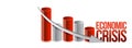 Economic crisis graph illustration design Royalty Free Stock Photo