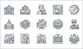 economic crisis line icons. linear set. quality vector line set such as trade, export, interest, bank, policy, government, debt,