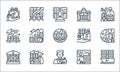 economic crisis line icons. linear set. quality vector line set such as import, investor, bank, recession, financial, export, real Royalty Free Stock Photo