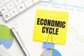 Economic Cycle - overall state of the economy as it goes through four stages in a cyclical pattern, text concept on card Royalty Free Stock Photo