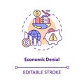 Economic denial concept icon