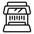 Economic detector icon outline vector. Gear fiscal