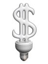 Economic Dollar bulb Royalty Free Stock Photo