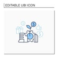 Economic expansion line icon