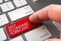 2017 Economic Forecast - Keyboard Key Concept. 3D.