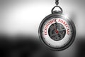 Economic Forecast on Pocket Watch Face. 3D Illustration. Royalty Free Stock Photo