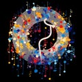 Economic Harmony - Musical Notes and Currency Symbols Royalty Free Stock Photo