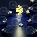 Economic light bulb Royalty Free Stock Photo